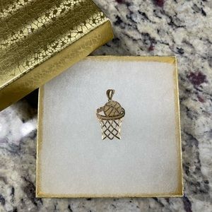 NEW Basketball & Hoop Charm 14K Yellow Gold
